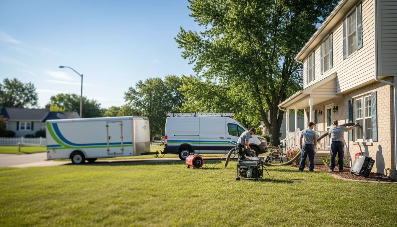 Flooded Basement Restoration And Cleanup With Repair in Kettlersville, OH near me